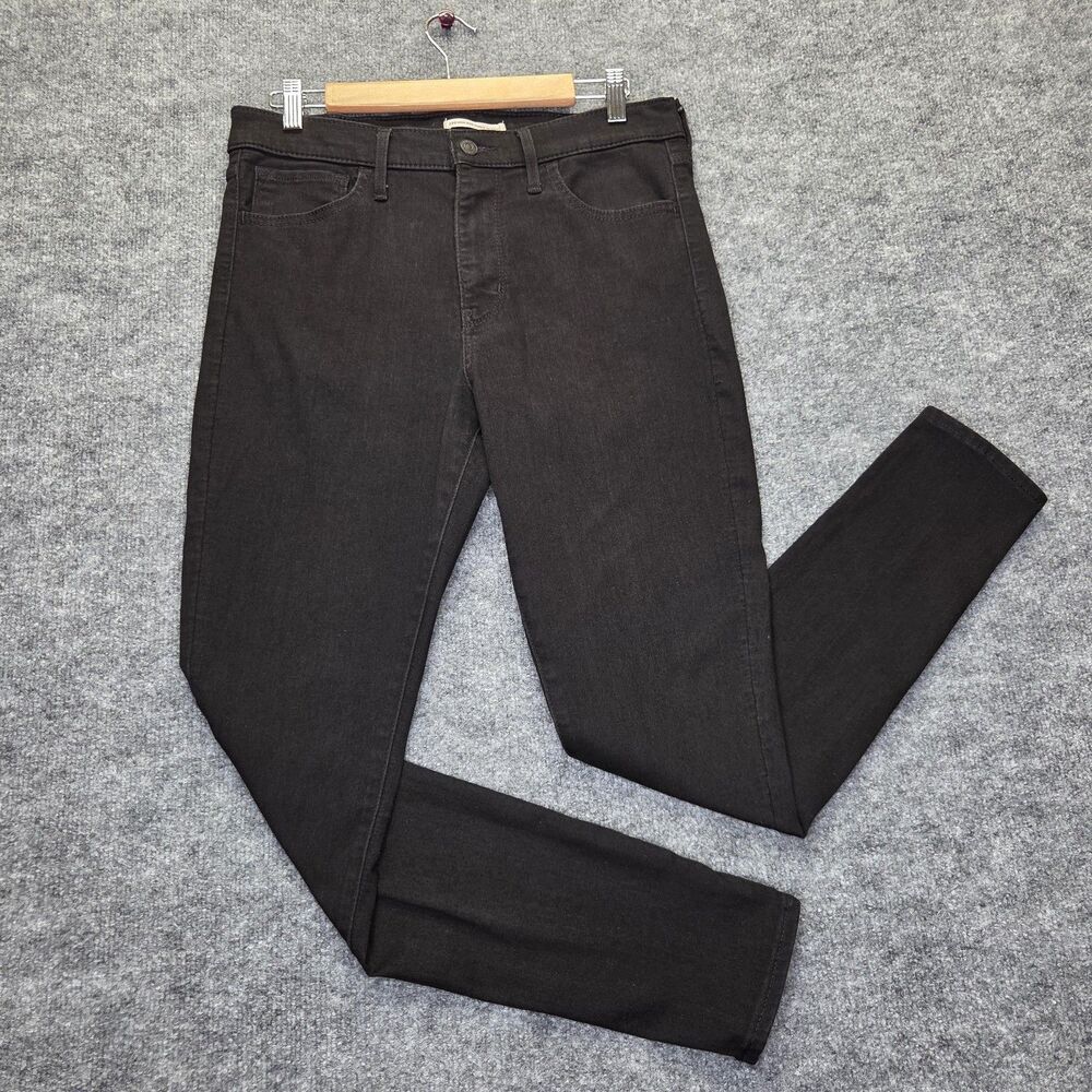 Levis 720 Jeans Womens 31 High-Rise Super Skinny Black Stretch Denim Dark Wash